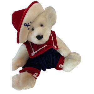 MTY International Sailor White Bear with Blue/Red Hat & Suit Plush 12 inch